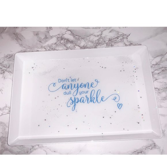 Thereisglitterinmycoffee Bath Sparkle Glittery Makeup Tray Vanity Decor Poshmark